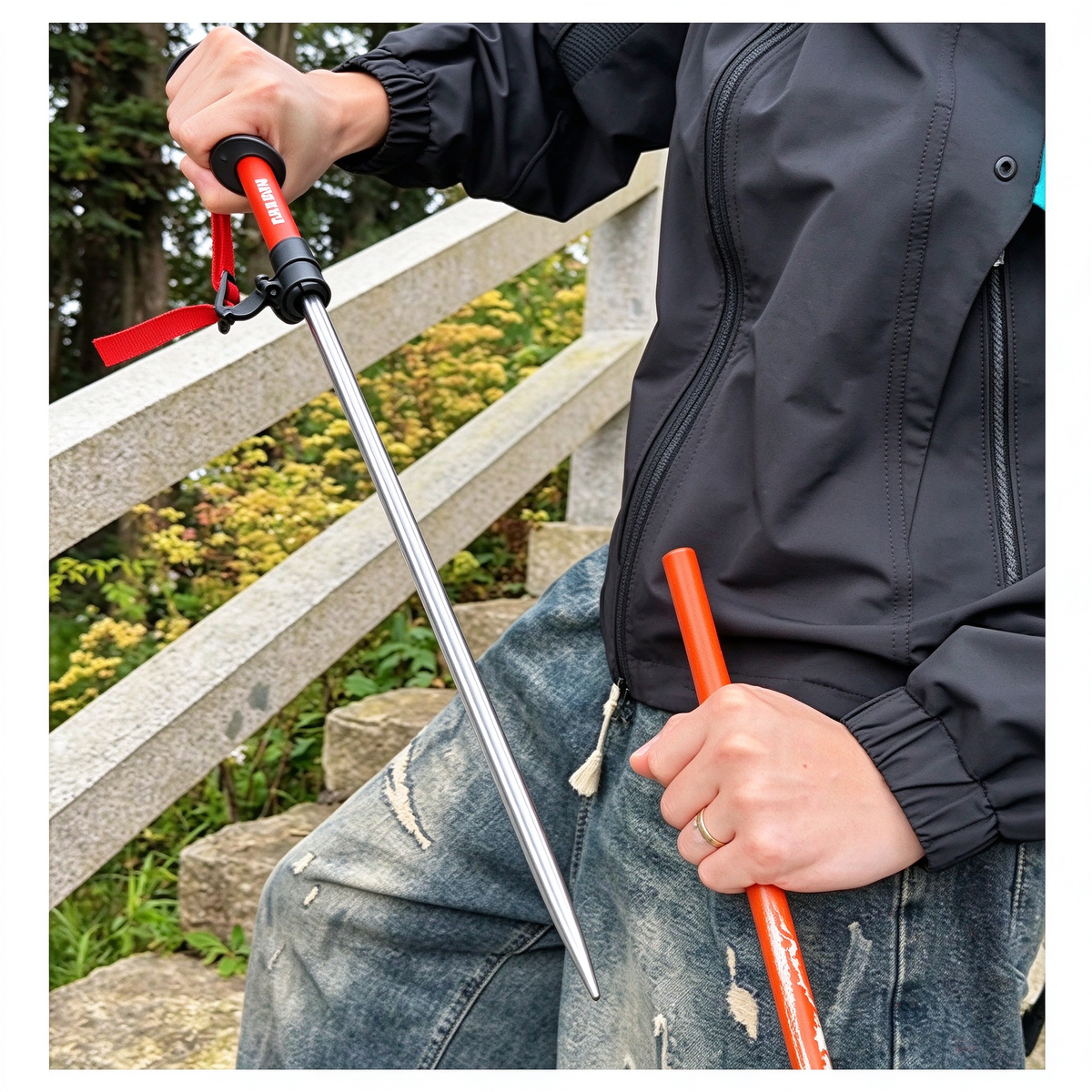 Four-Sided Hiking Staff (Trekking Pole)