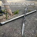 Solid Twisted Steel Spear (Hand-Forged)