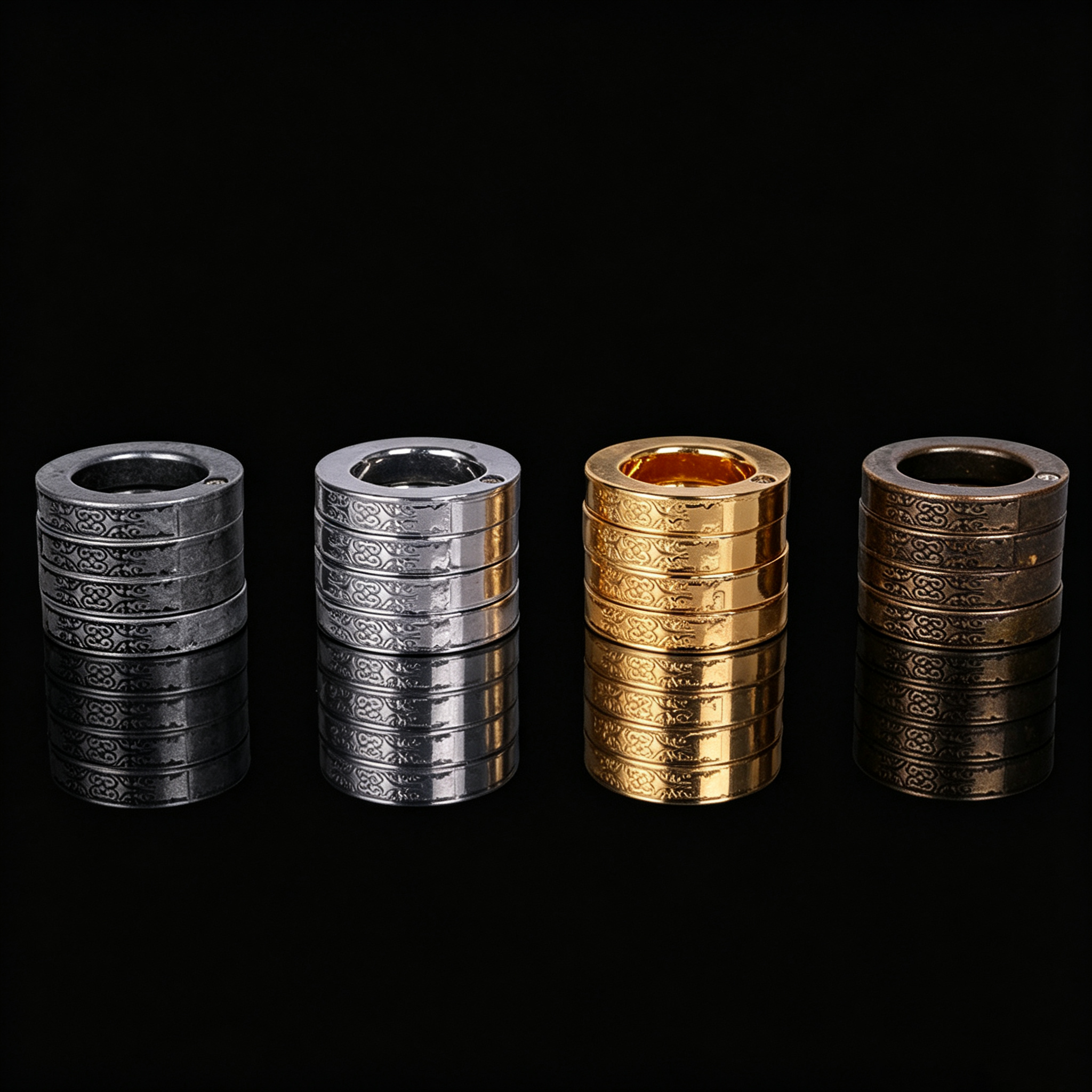 ZINC ALLOY FOLDING BRASS KNUCKLES SELF-DEFENSE TOOL