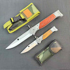 Tactical AK‑47 Bayonet Style Folding Pocket Knife Wood Handle EDC Camping Collection Knife