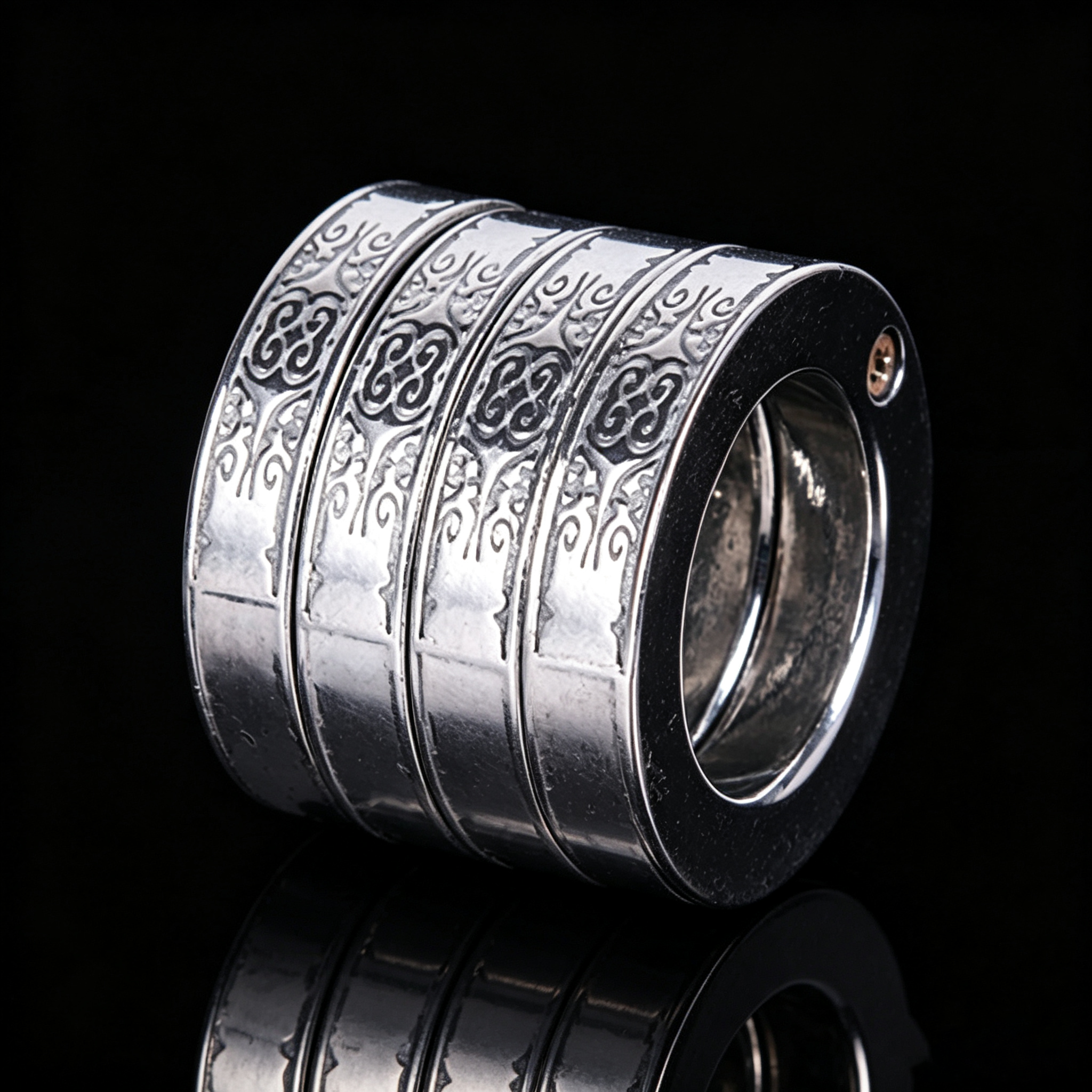 ZINC ALLOY FOLDING BRASS KNUCKLES SELF-DEFENSE TOOL