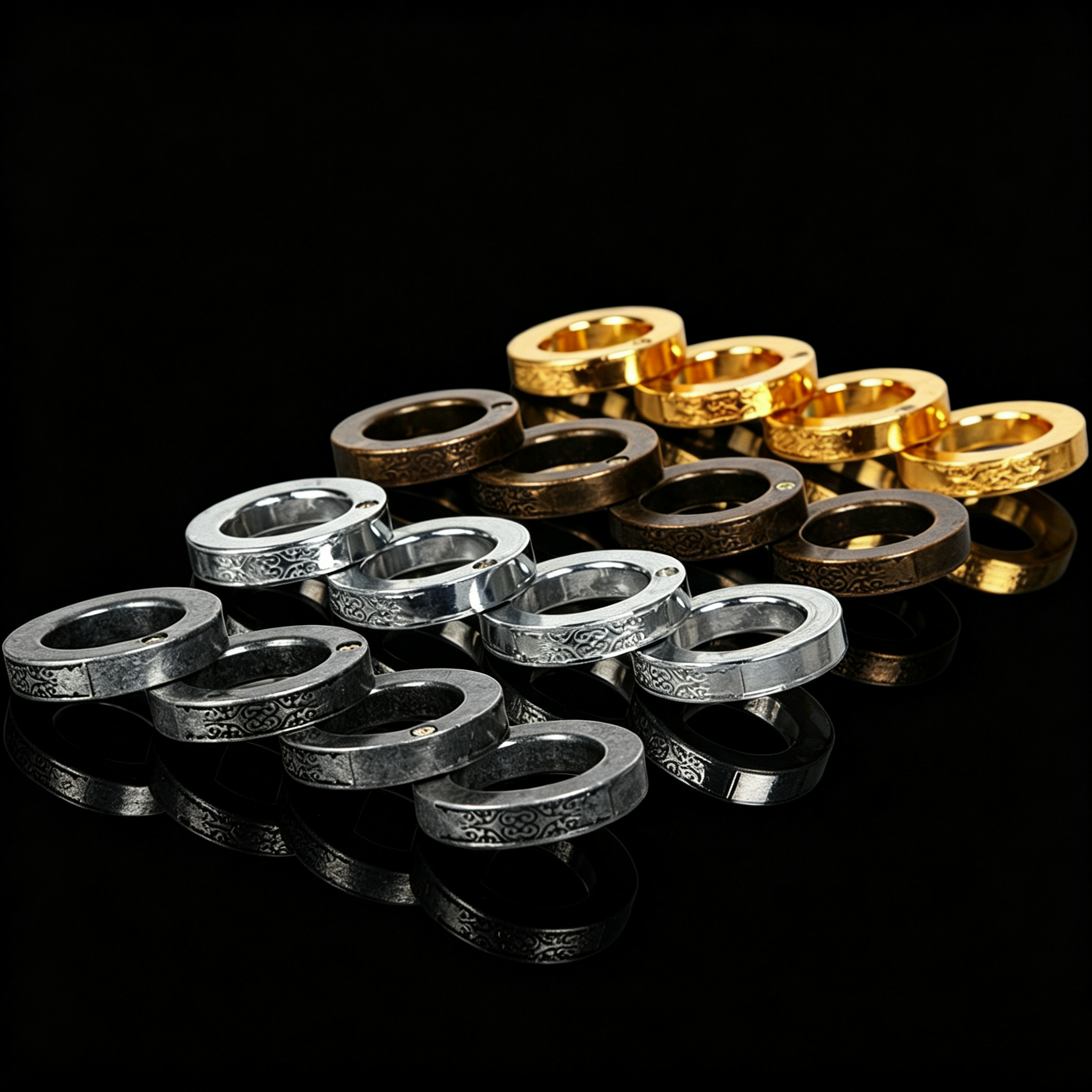 ZINC ALLOY FOLDING BRASS KNUCKLES SELF-DEFENSE TOOL