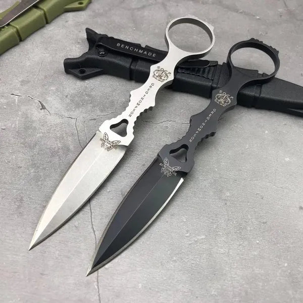 Outdoor EDC Fixed Blade Tactical Knife KOMBO SOCP Dagger 3.22" Klinge, K Scheide