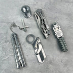 6 Stück Silber Taschenverteidigungsmesser Werkzeuge Packung