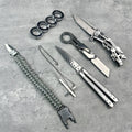 6 Stück Silber Taschenverteidigungsmesser Werkzeuge Packung