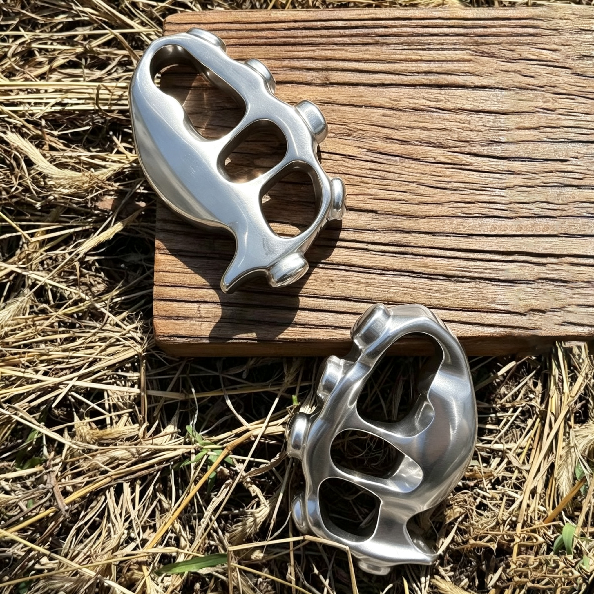 CNC-gefräste Totenkopf-Knöchel aus massivem Messing