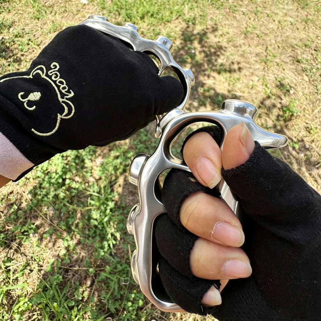 CNC-gefräste Totenkopf-Knöchel aus massivem Messing
