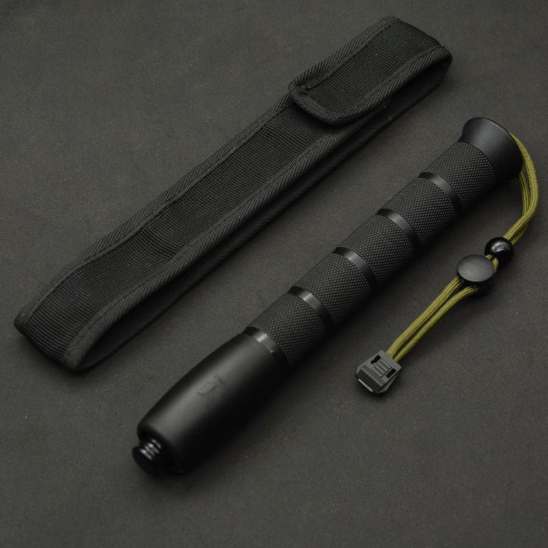 Lightweight baton Self-Defense Weapon Retractable baton Legal Self-Defense Explosion-proof Supplies Three-section Rubber baton Whip on Car