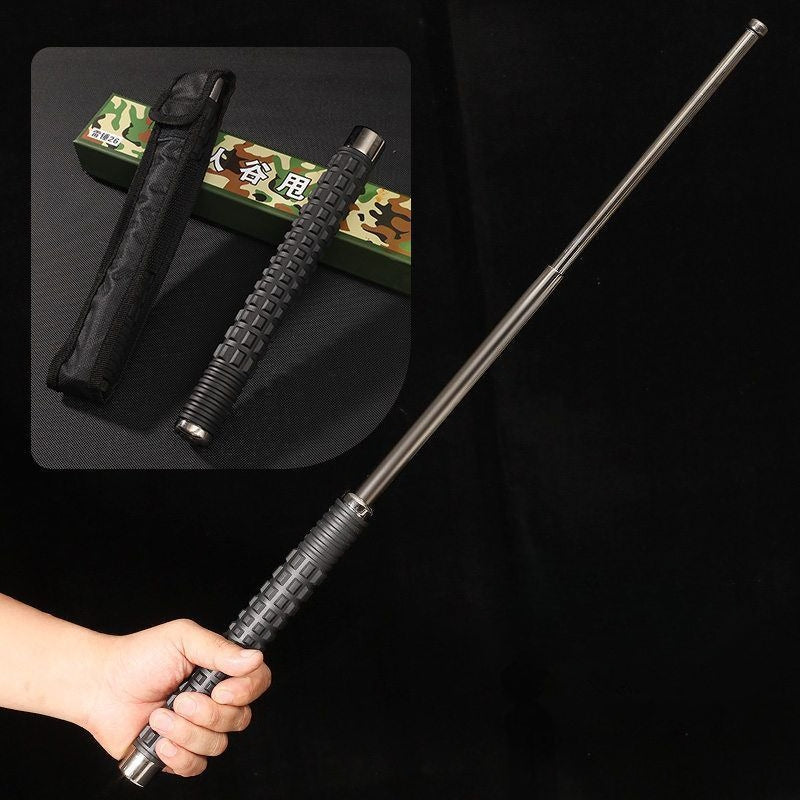 Self-defense telescopic hummer swing stick weapon three-section stick legal vehicle self-defense tactical window breaking swing roller swing stick