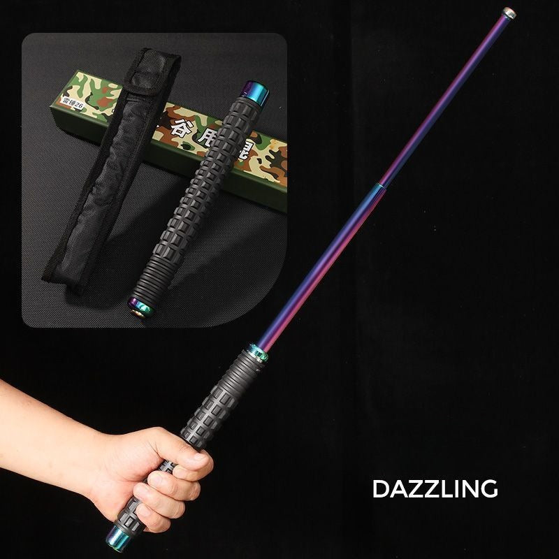 Self-defense telescopic hummer swing stick weapon three-section stick legal vehicle self-defense tactical window breaking swing roller swing stick