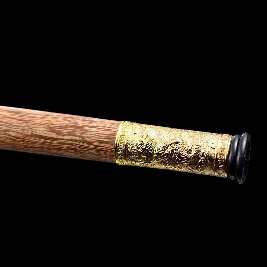 Dragon Pattern Alloy Gold Stainless Steel Cane Sword