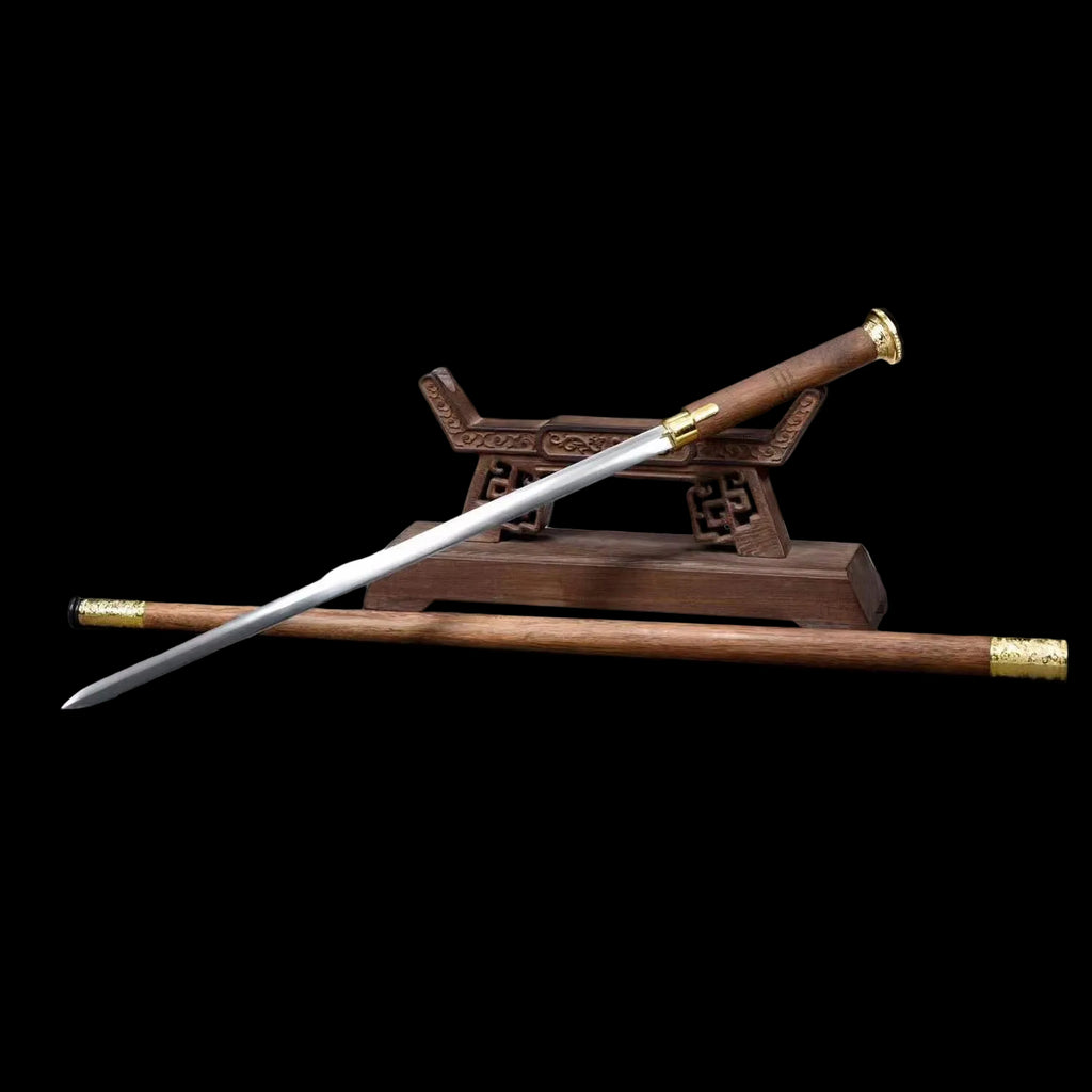 Dragon Pattern Alloy Gold Stainless Steel Cane Sword