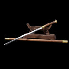 Dragon Pattern Alloy Gold Stainless Steel Cane Sword