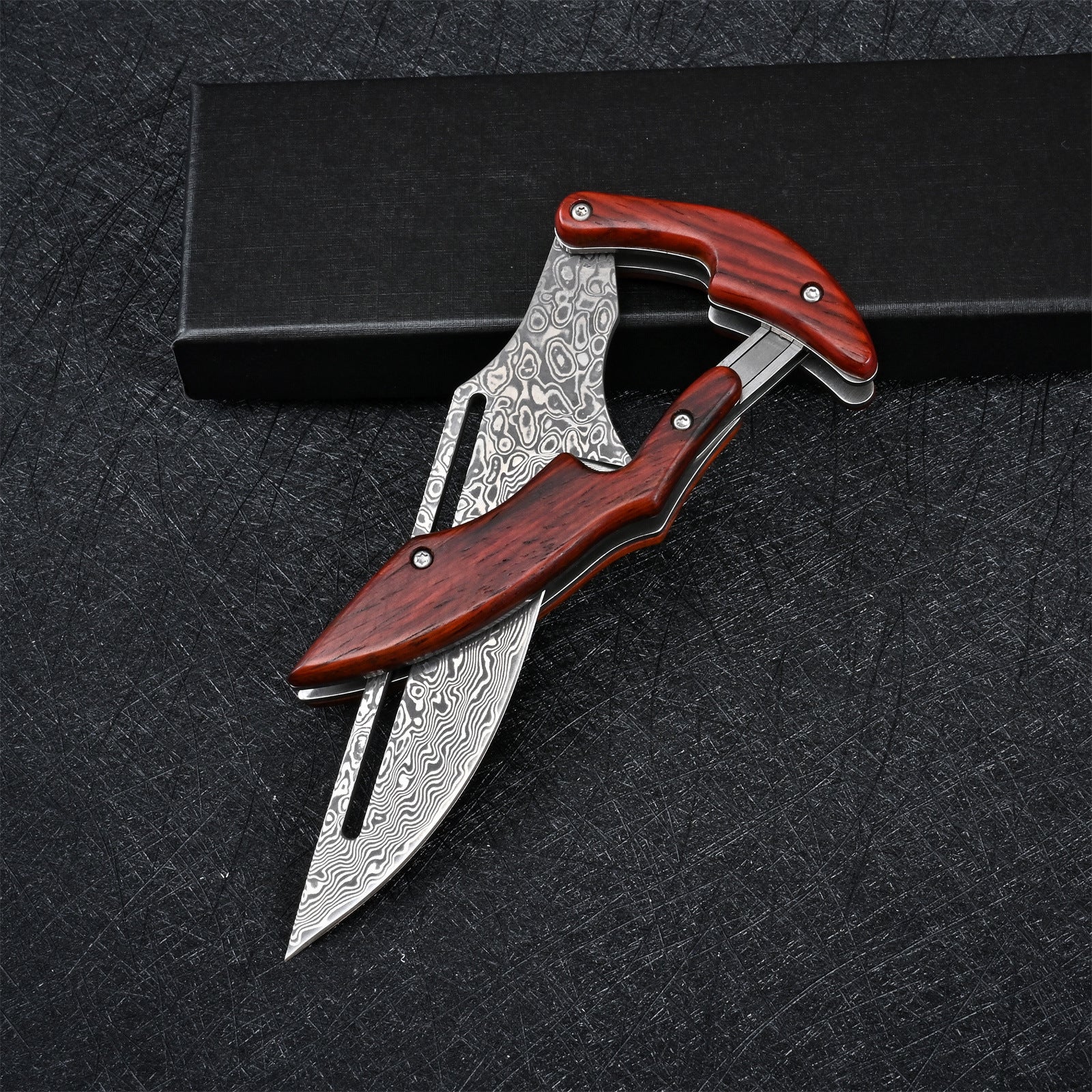 Mechanical Damascus Folding Knife