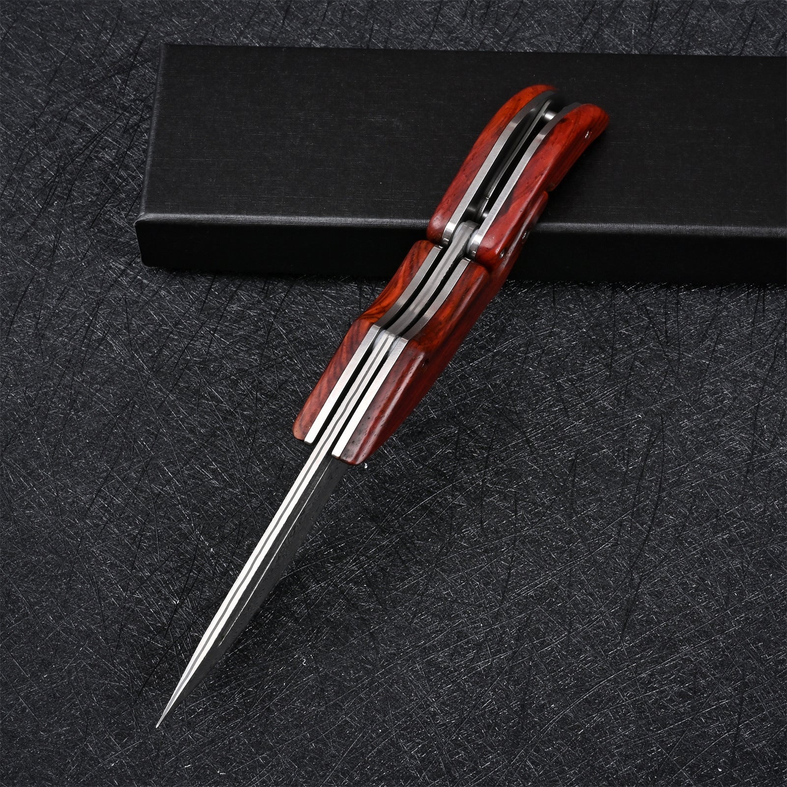 Mechanical Damascus Folding Knife