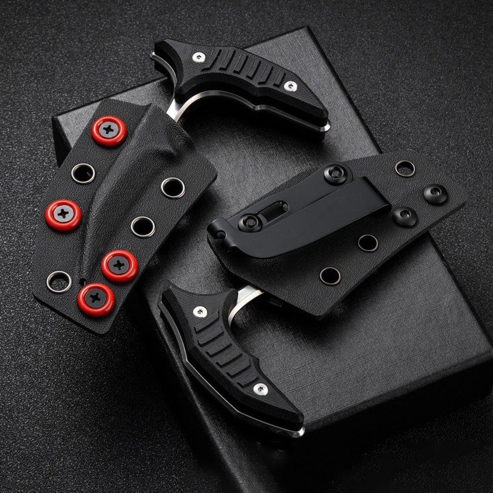 MicroTech Double bee shaped push type dagger serrated DLC blade-BK05