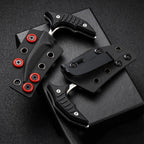 MicroTech Double bee shaped push type dagger serrated DLC blade-BK05