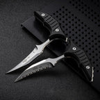 MicroTech Double bee shaped push type dagger serrated DLC blade-BK05