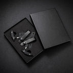 MicroTech Double bee shaped push type dagger serrated DLC blade-BK05