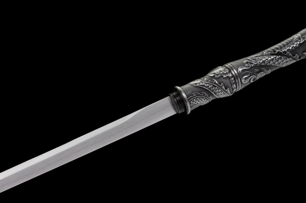 High manganese steel all-in-one forged walking stick knife longquan sword cold weapon sword
