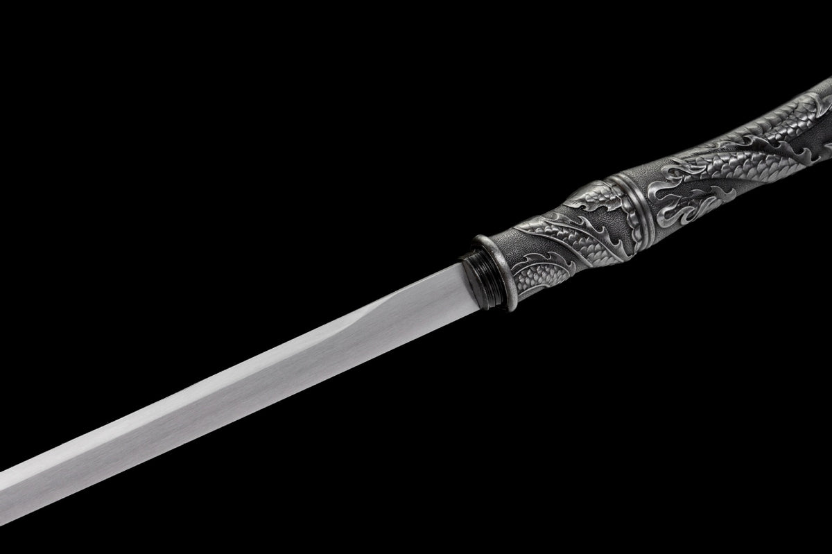 High manganese steel all-in-one forged walking stick knife longquan sword cold weapon sword