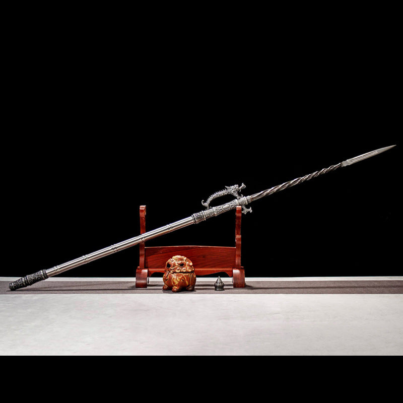Longquan city sword high chromium steel broken military mace can be reversed to break armor cone vehicle outdoor self-defense cold weapon unsharpened