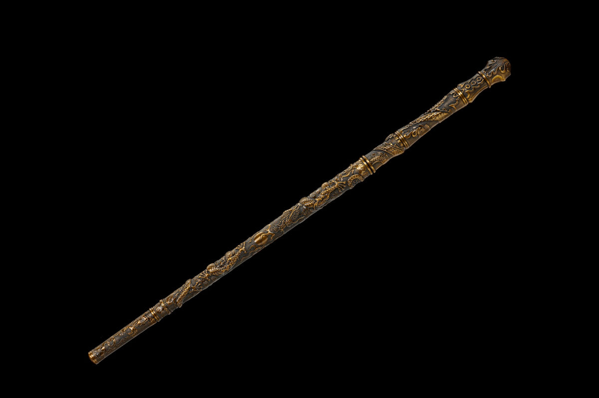High manganese steel all-in-one forged walking stick knife longquan sword cold weapon sword