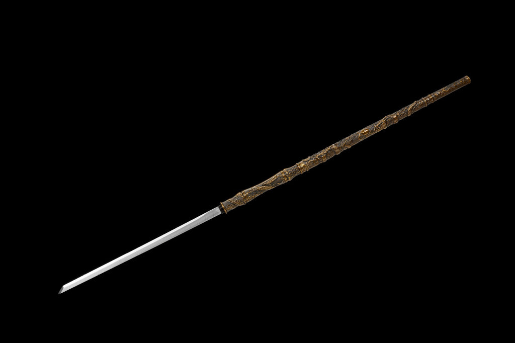 High manganese steel all-in-one forged walking stick knife longquan sword cold weapon sword