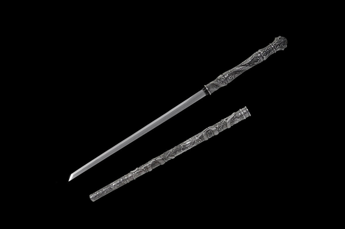 High manganese steel all-in-one forged walking stick knife longquan sword cold weapon sword