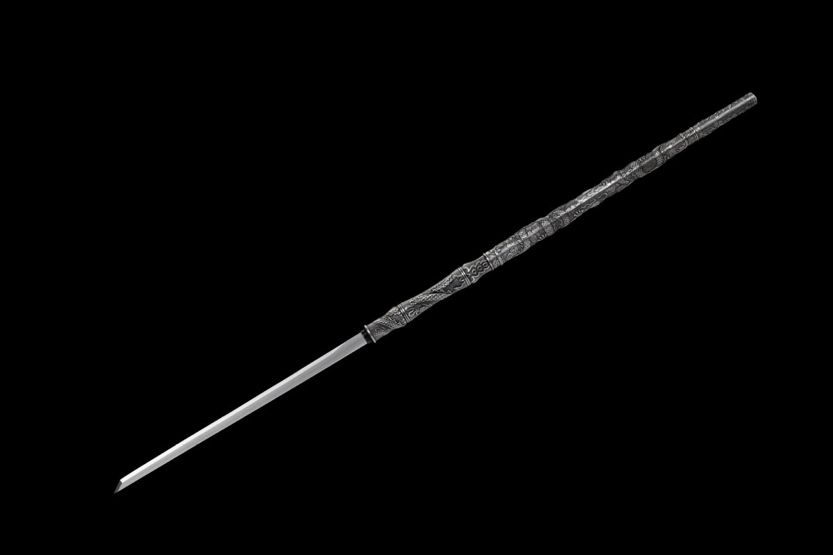 High manganese steel all-in-one forged walking stick knife longquan sword cold weapon sword