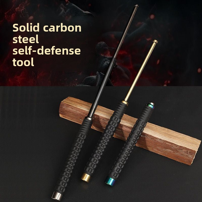 Self-defense telescopic hummer swing stick weapon three-section stick legal vehicle self-defense tactical window breaking swing roller swing stick