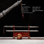 Longquan city sword high chromium steel broken military mace can be reversed to break armor cone vehicle outdoor self-defense cold weapon unsharpened