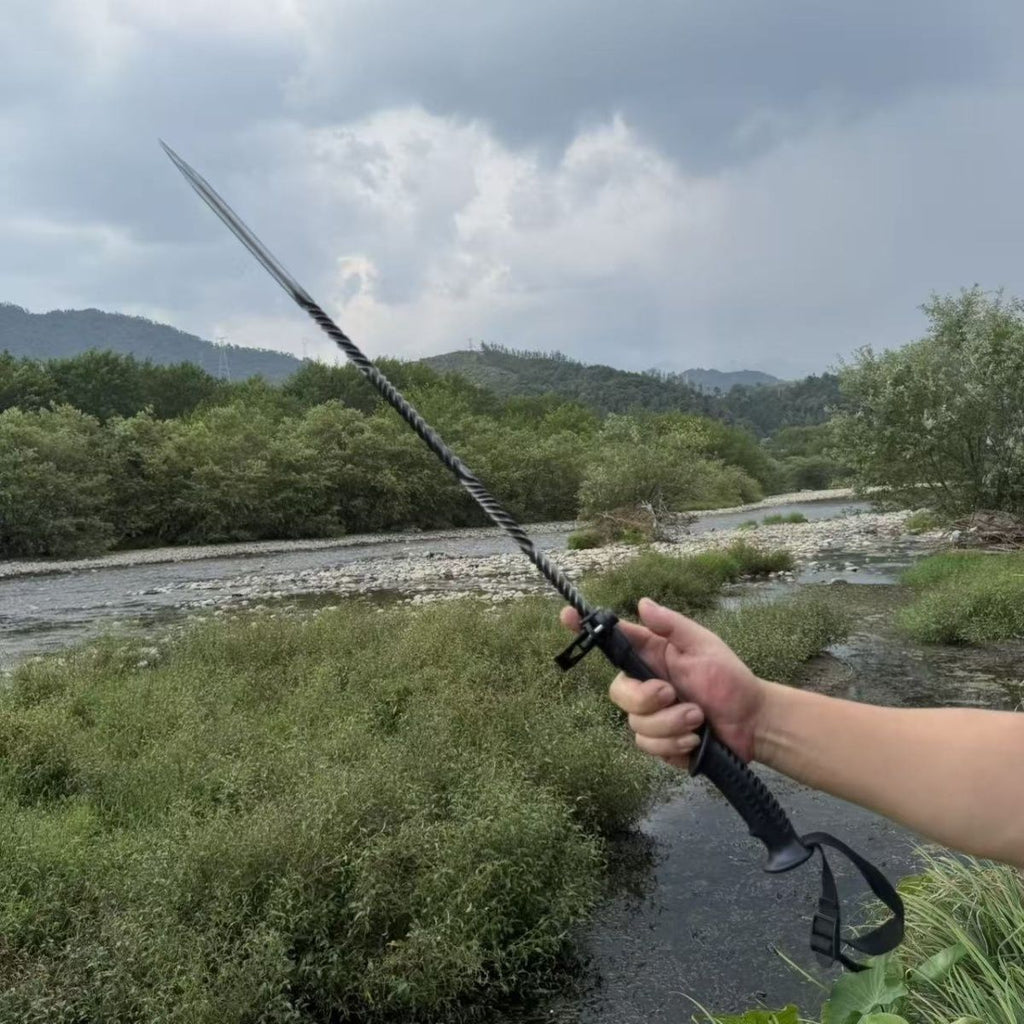 High manganese steel outdoor hiking pole for self-defense hiking without sharpening