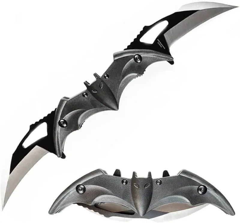 Dark Bat Knight Double Blade Folding Pocket Knife