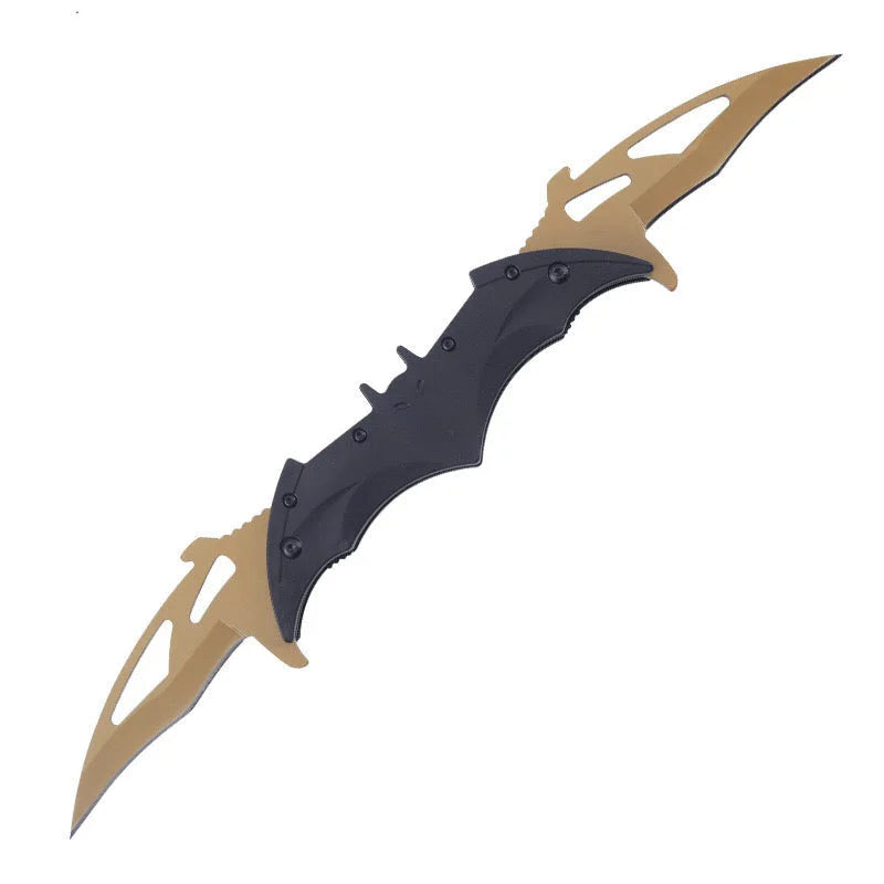 Dark Bat Knight Double Blade Folding Pocket Knife