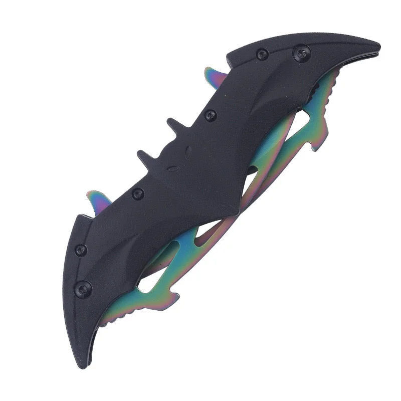 Dark Bat Knight Double Blade Folding Pocket Knife
