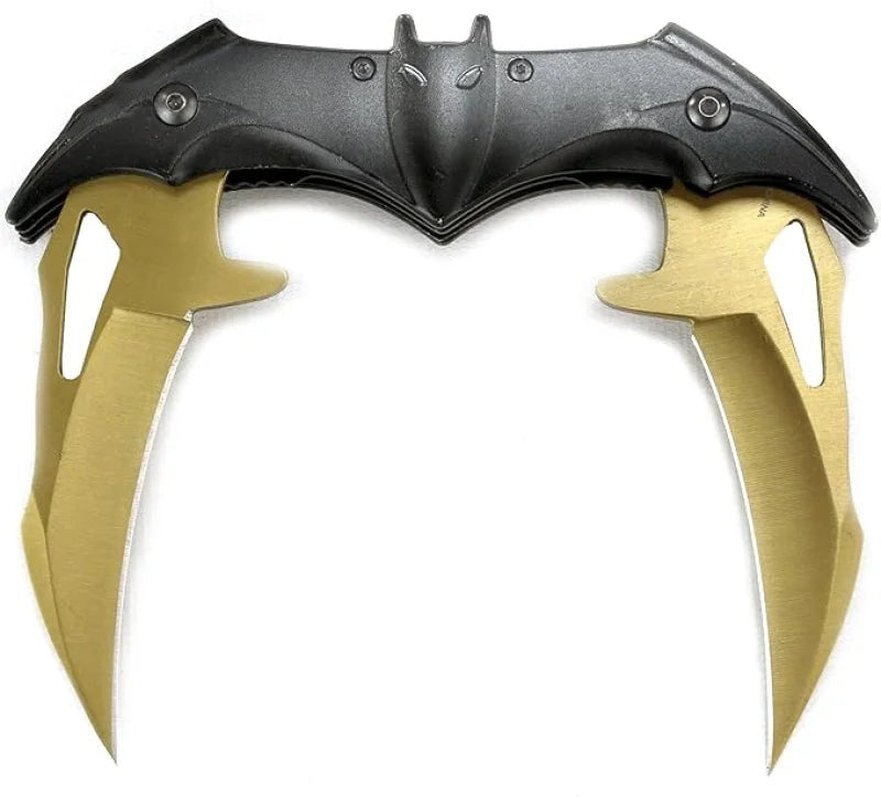 Dark Bat Knight Double Blade Folding Pocket Knife