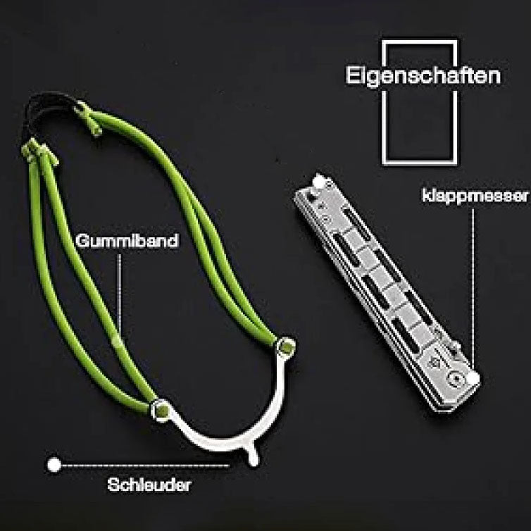 outdoor knife withFolding knife with slingshot, EDC knife