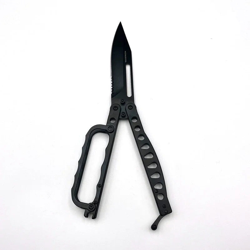 Portable Stainless Steel Folding Butterfly Knife for Outdoor Camping