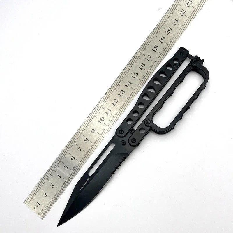 Portable Stainless Steel Folding Butterfly Knife for Outdoor Camping