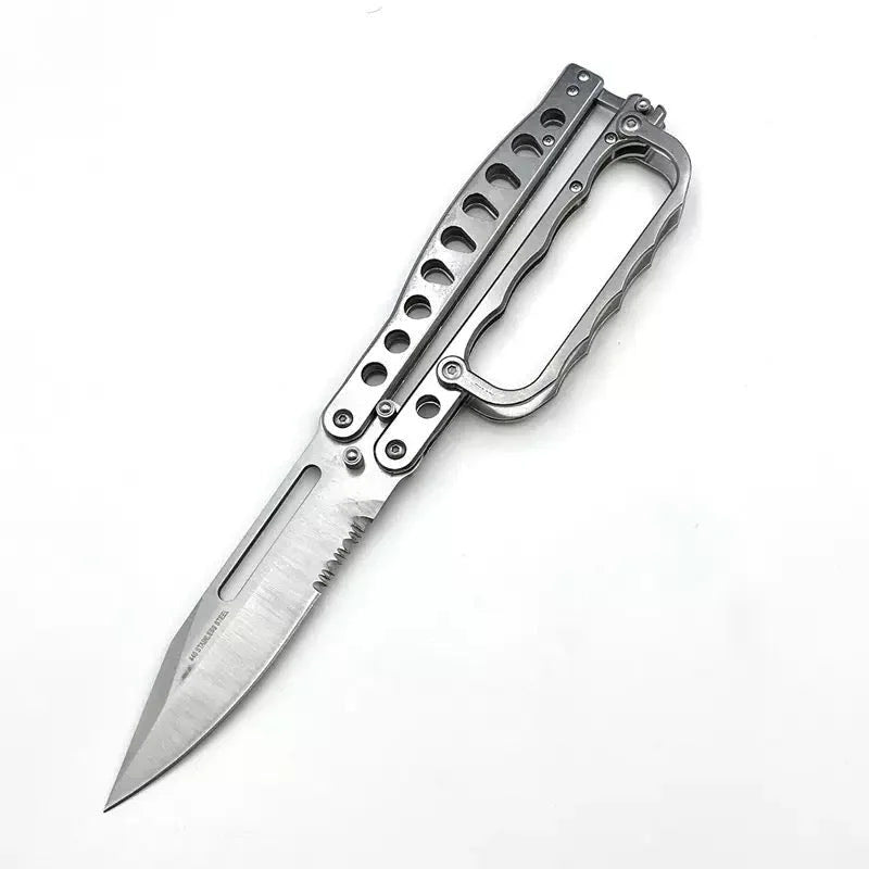 Portable Stainless Steel Folding Butterfly Knife for Outdoor Camping