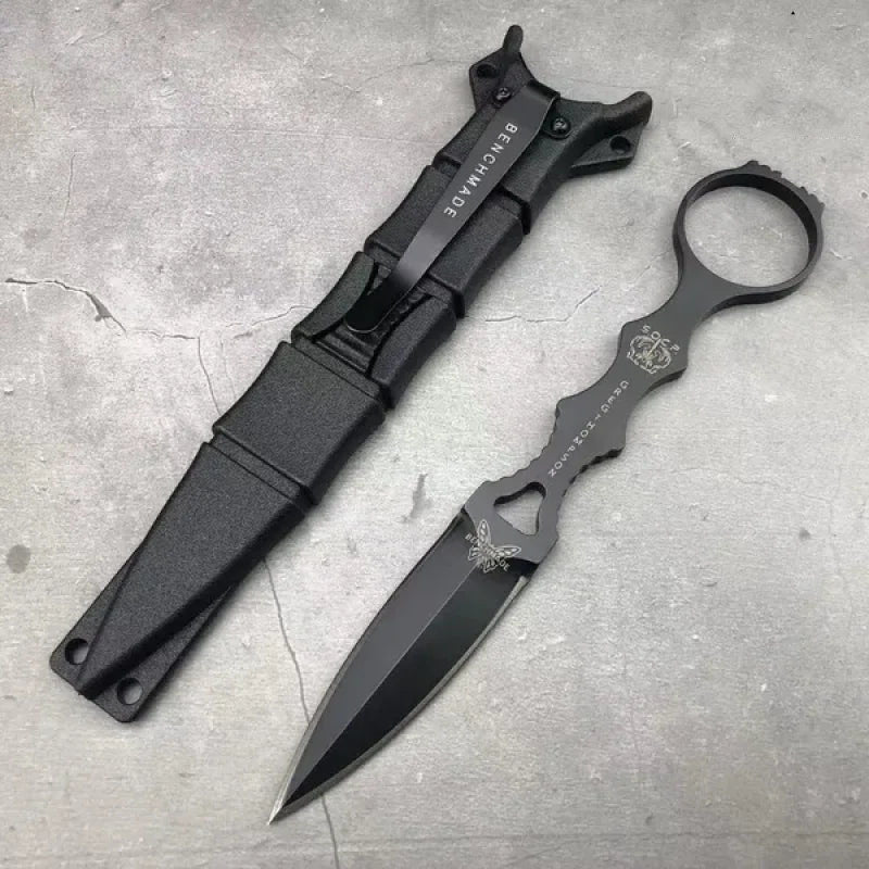 Outdoor EDC Fixed Blade Tactical Knife KOMBO SOCP Dagger 3.22" Klinge, K Scheide