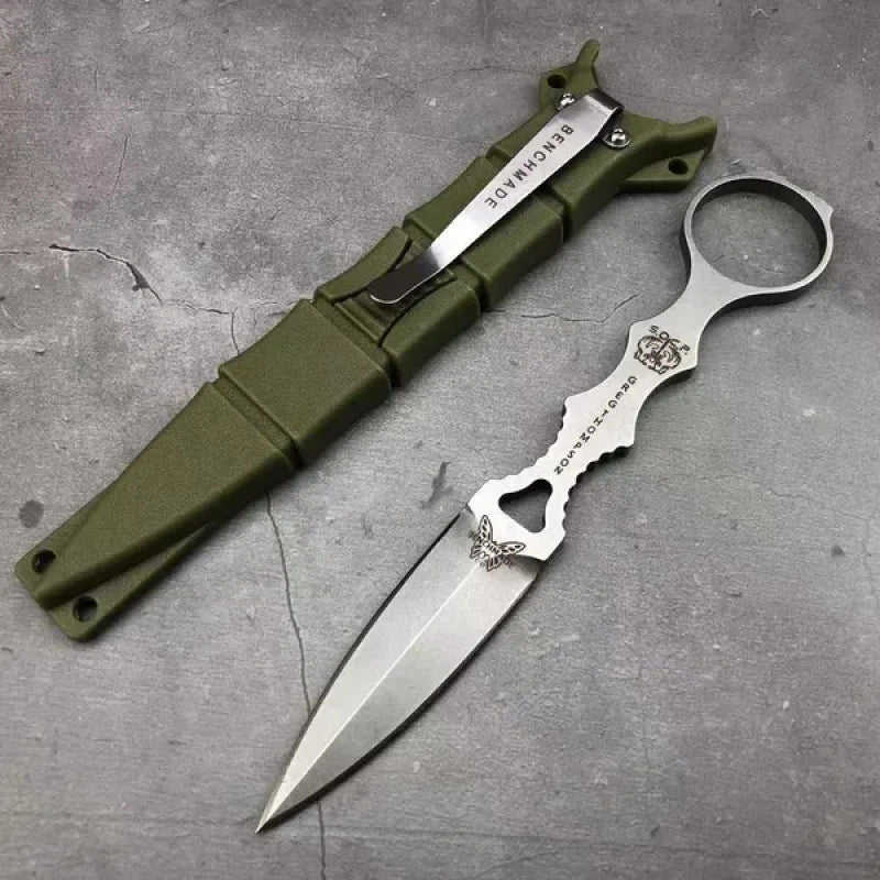 Outdoor EDC Fixed Blade Tactical Knife KOMBO SOCP Dagger 3.22" Klinge, K Scheide