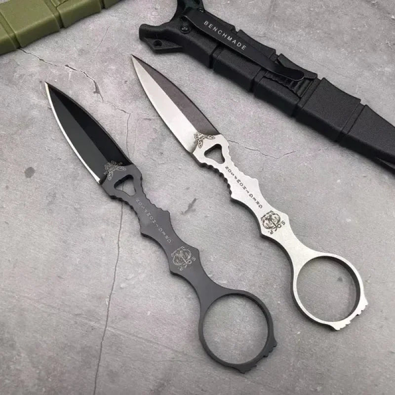 Outdoor EDC Fixed Blade Tactical Knife KOMBO SOCP Dagger 3.22" Klinge, K Scheide