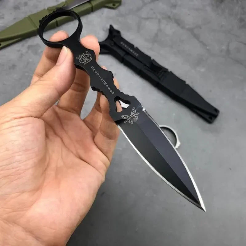 Outdoor EDC Fixed Blade Tactical Knife KOMBO SOCP Dagger 3.22" Klinge, K Scheide