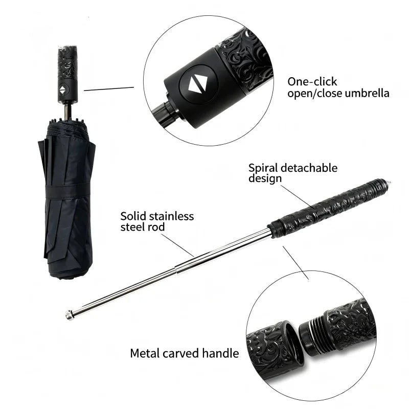 Mult Funtional Umbrellainside Extendable BatonDefensive