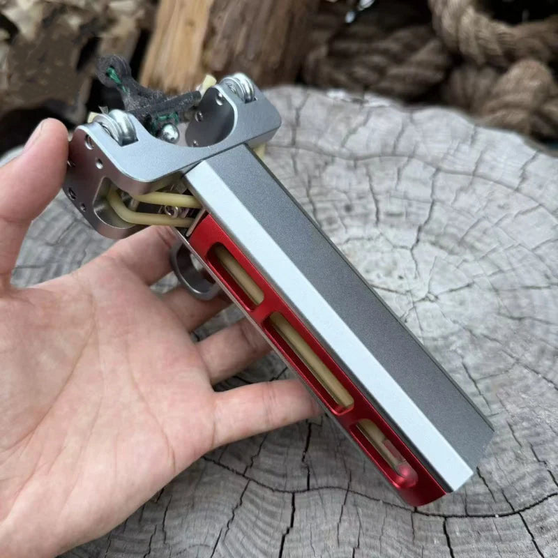 New Semi-auto G6 Trigger Slingshot CNC Aluminum Alloy Professional Catapult
