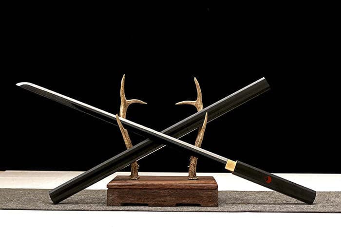 Handmade Anime NARUTO Sasuke Kusanagi-No-Tsurugi Sword Shirasaya Ninja Sword Spring Steel WhiteBlade