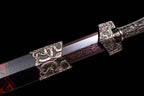 Handmade Chinese Han Dynasty Qingyun (青雲 )Sword Damascus Steel Blade baking blue