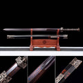 Handmade Chinese Han Dynasty Qingyun (青雲 )Sword Damascus Steel Blade baking blue